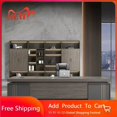 thumbnail image 2 of Storage Meeting Office Desk Writing Standing Keyboard Modern Luxury Modern Mainstays Office Desk Wooden Stolik Desk Decorations My Lux Decor Round, 2 of 14