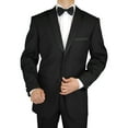 thumbnail image 2 of GN GIORGIO NAPOLI Men's Tuxedo Suit 2 Button Notch Lapel Jacket Adjustable Pant black, 2 of 6