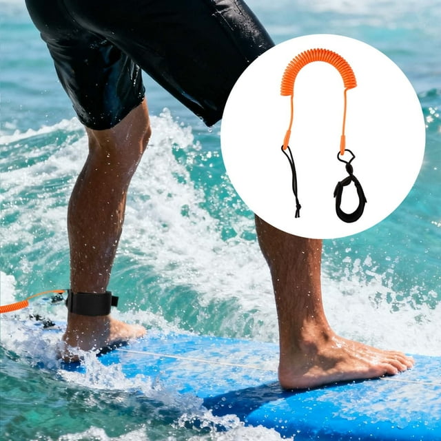 Universal SUP Leash with Swivel Ankle High Performance Tether for Board Surfing and Water Sports Durable Quick Release System