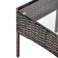 thumbnail image 5 of Veryke 4 Pieces Outdoor Conversation Sets, Patio Sets Rattan Chair Wicker Set, Wicker Table, Rattan Table with 1 Double Seat 2 Single Seat, Brown, 5 of 5