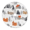 thumbnail image 6 of Yayeee Christmas Tree Skirt 35 inches for Xmas Tree Holiday Party Decoration, Beige Snow Houses, 6 of 6