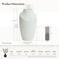 thumbnail image 3 of LuxenHome White MgO Modern Abstract Sculpture 20-Inch Tall Vase, 3 of 8