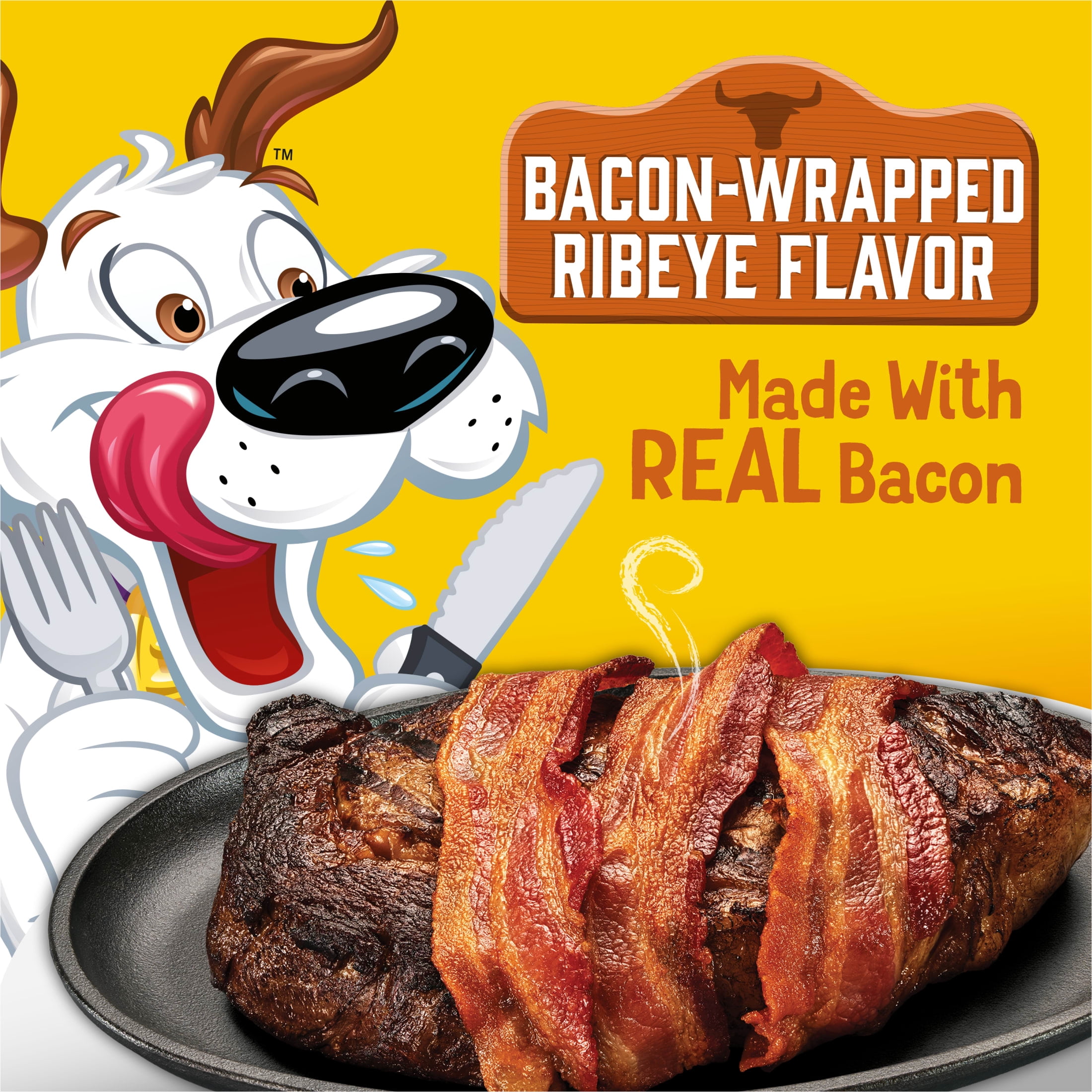 (6 pack) Purina Beggin’ Bacon-Wrapped Ribeye Flavor Treats for Dogs, 6 oz Pouch