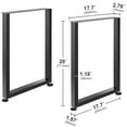 thumbnail image 2 of KFFKFF 28 Inch Furniture Legs, Square Strengthened Steel Set of 2, Suitable for DIY Projects, Supports up to 1000 lbs, Durable Desk Legs, Easy Assembly & Comes with Numerous Accessories, Black, 2 of 9