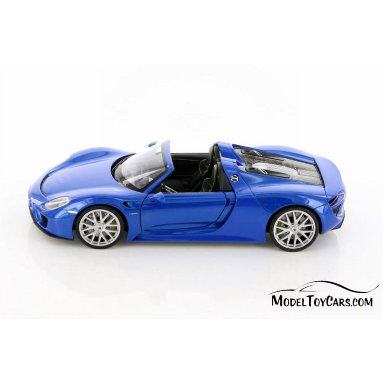 Porsche 918 Spyder Convertible, Blue - Welly 24055HC/4D - 1 Porsche 918 Spyder Convertible, Blue - Welly 24055HC/4D - 1