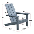 thumbnail image 3 of Patio Furniture Outdoor Adirondack Chair for Relaxing, HDPE All-weather Fire Pit Chair, Patio Lawn Chair for Outside Deck Garden Backyardf Balcony, Grey,Outdoor Sofa, 3 of 5