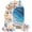 Blue, variant on Orange Coastal Beach Arch Backdrop Cover 6.6Ft, Wedding Arch Covers Stretchy Backdrop, Summer Nautical Oil Painting Fitted 2 Sided Arched Photo Background for Birthday Party Decorations