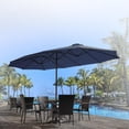thumbnail image 2 of YODOLLA Parasol de Patio Double Face de 15 Pi Grand Parasol d'Extérieur - Bleu Marine, 2 of 8