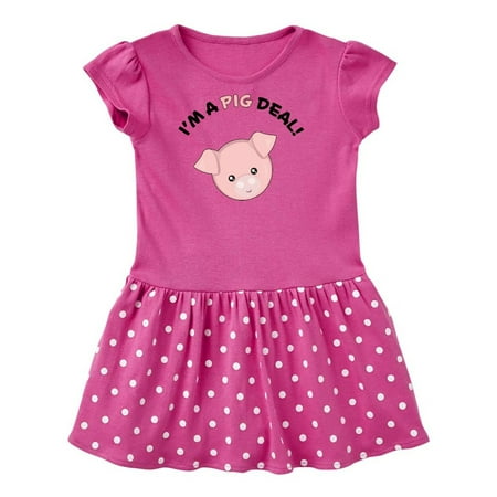 

Inktastic I m a Pig Deal cute pig pun Gift Toddler Girl Dress