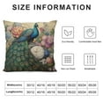 thumbnail image 5 of ARISTURING  Watercolor Peacock Vintage Background Decorative Throw Pillow Covers Square, Pillowcase Protectors Cushion Cover for Home Sofa Couch Chair Back Seat, 5 of 5