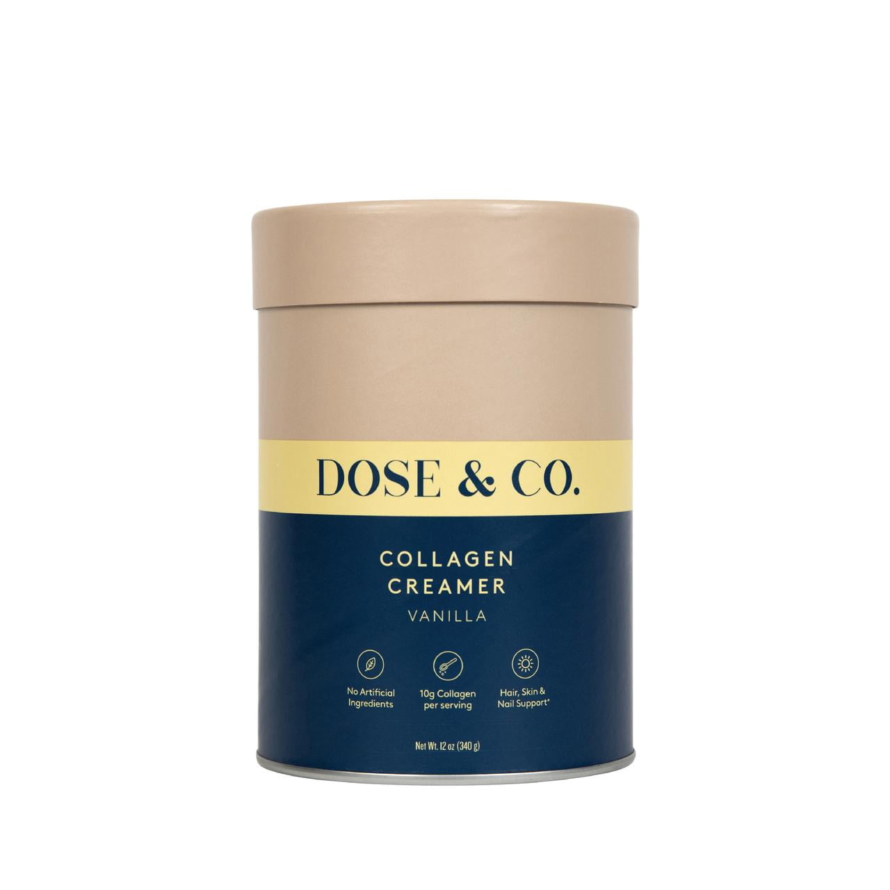 DOSE & CO Collagen Powder Creamer, Creamy Vanilla, 340g (12oz