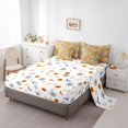 thumbnail image 5 of Feelyou Cute Skeleton Twin Bedding, Spooky Pumpkin Bedding Comforter Set, Tan Orange, Halloween Reversible, 7pcs, 5 of 7