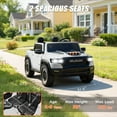 thumbnail image 2 of RAM 24V Kids Ride on Truck Cars, Ride on Toys with Remote Control, Electric Car for Kids 2 Seater, Powered Toddler Car with Bluetooth MP3 4 Wheels Suspension for Boys Girls, White, 2 of 8