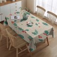 thumbnail image 2 of Beige Christmas Holly Pattern Rectangle Tablecloth 60"x84",Waterproof Polyester Rectangle Table Cloth, Wipeable Spillproof Polyester Tablecloth for Dining, Camping, Indoor and Outdoor, 2 of 5