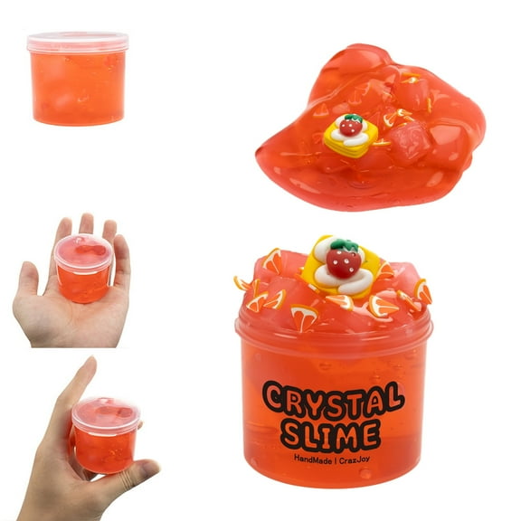 70ml Fruit Scented Crystal Slime for Handmade DIY Craft, Soft and Stretchy, Non-Hardening Formula, Includes Tools, Ideal for Sensory Play and Creative Fun for Everyone