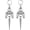 A, variant on Double Loop Spike Earrings for Women Men, Stainless Steel Long Dangle Hoop Earrings, Punk Gothic Vintage Jewelry Gift