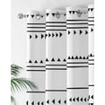 thumbnail image 2 of Boho Triangle Thermal Insulated Blackout Curtains for Bedroom 63 Length Stripes Geometric Black Room Darkening Curtain 1 Panel Grommet Window Curtain Drape for Living Room Nursery Room, 2 of 7