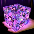 thumbnail image 1 of Apmemiss Tulip Night Light,Led Decorative Nights Lamp for Bedroom,Handmade DIY Magic Cube Tulips Flower Table Lamp and Mirror 2 in 1, Flowers Birthday Gifts for Women and Girl Gifts, 1 of 6