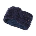 thumbnail image 1 of Unique Bargains 1 Pce Bandeau Confortable Tricoté Croisé Bleu Foncé Violet Coloré, 1 of 6