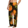 thumbnail image 2 of Balery Men'S Orange Pumpkin Pants,Sleepwear Pants,Pajama Pants,Pj Bottoms Drawstring And Pockets-Small, 2 of 9