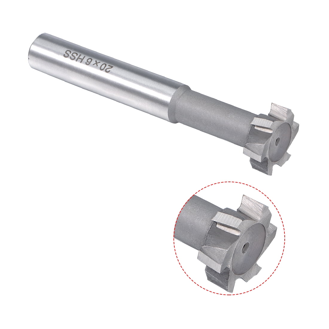 10mm Cutting Diameter 5mm Slot 6 Flute HSS T-Slot cutter shank End mill cutter