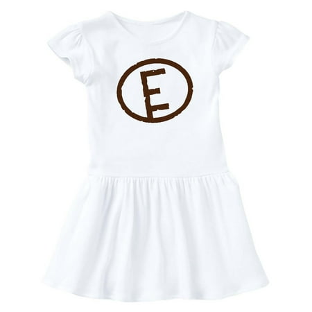 

Inktastic Branding Iron Letter E Monogram Gift Baby Girl Dress