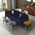 thumbnail image 2 of Rectangle Table Cloth for Dinning Tables, Kitchen,, 100% Cotton Table Top Covers, 600 TC Dust Proof Linen Covers for Tables, Soft and Luxury, Pack of 15 Piece - Navy Blue Solid, 60 x 90 Inch., 2 of 5