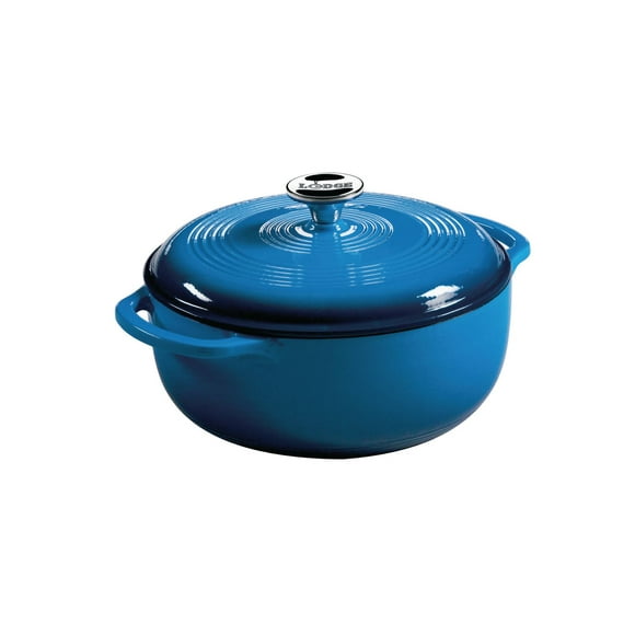 Lodge Enamel Dutch Oven, Blue - 4.5 quart.