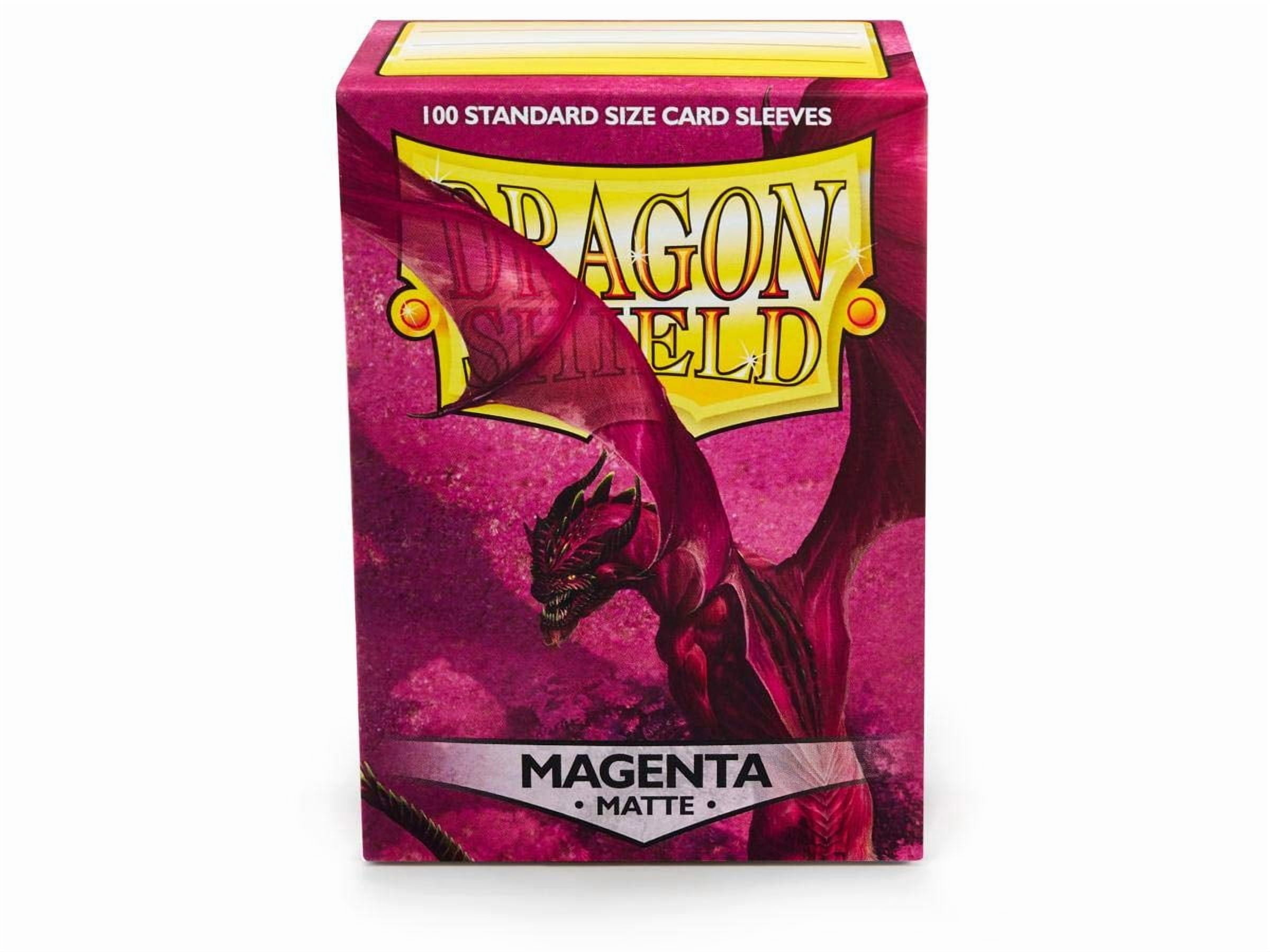 2 Packs Dragon Shield Matte Magenta Standard Size 100 ct Card Sleeves Value Bundle!