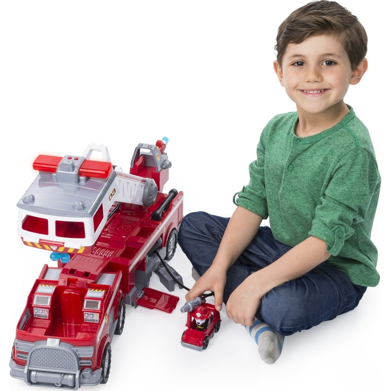 PAW Patrol Marshall s Ultimate Rescue Fire Truck Toy with Extendable Ladder for Ages 3 Walmart