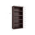 thumbnail image 3 of 5-layer retro style 62.87-pulgada high estante - abiertos almacenamiento, floor-standing para exposición gabinete, easy to assemble, ideal para para sala de estar, dormitorio, y oficina, 3 of 5