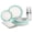 RIO-Pearl Turquoise Blue, variant on " OCCASIONS " 640 Pcs set (80 Guests)-Wedding Disposable Plastic Plates & cutlery - 80 x 10.25'' + 80 x 7.5'' + Silverware + Cups + Napkins (Rio in White & Pearled Green)