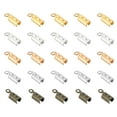 thumbnail image 1 of Uxcell 250Pcs Fold Crimp Ends Caps, Copper Fold Over Crimps Cord Ends Leather Ribbon Ending Clasp Tips Crimp End Tips for Jewelry Making, 5 Color (3 x 8mm), 1 of 6