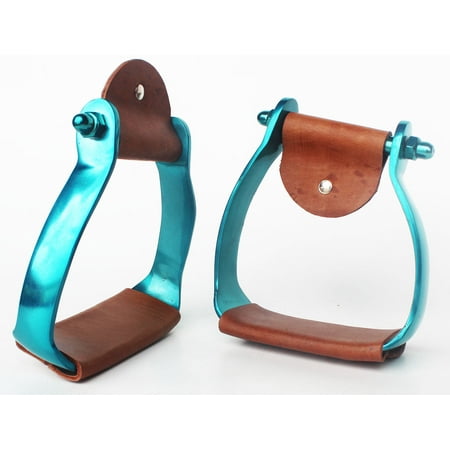 horse turquoise stirrups angled slanted saddle aluminum walmart