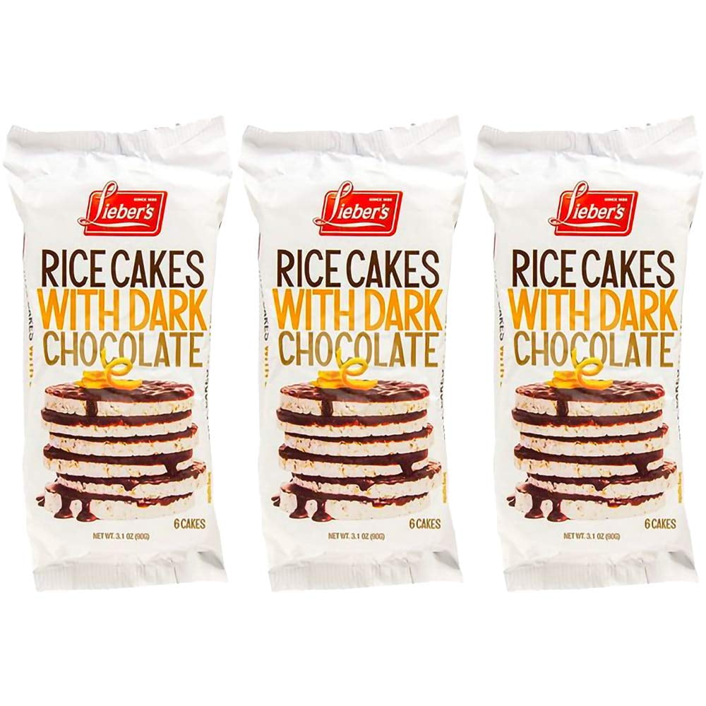Liebers Rice Cakes Dark Chocolate Coated Rice Cakes (3Pack) Walmart