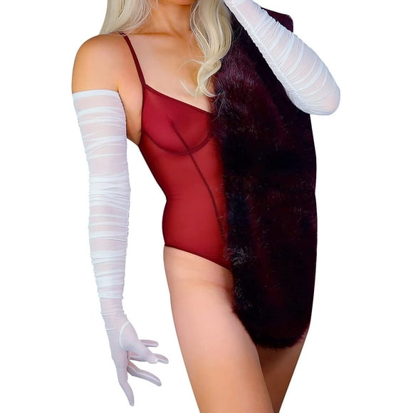 AmPm Gants Super Longs pour Femmes Noirs Extensibles en Dentelle Semi-Transparents Froncés avec Écran Tactile pour Soirée Opéra