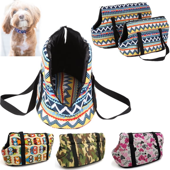 Walbest Vintage Small Dog Cat Carrier Sling Bag, Travel Pet Carrier Tote Bag Soft-Sided Cat Dog Carrier