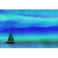 thumbnail image 2 of Villa, Mlli 32x23 Black Ornate Wood Framed with Double Matting Museum Art Print Titled - Night Boating, 2 of 4