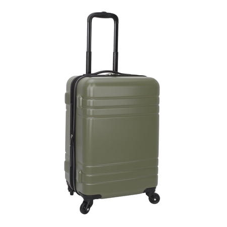 PROTEGE 3-PIECE HARDSIDE LUGGAGE SET WITH 360 SPINNER WHEELS AND DIVIDER POCKETS, INCLUDES CARRY-ON AND 2 PACKING CUBES, SAGE