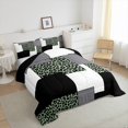 thumbnail image 3 of YST Modern Full Comforter Set,Mid Century Striped Bedding for Girls Women,Abstract Leopard Pattern Bedding Comforter Sets,Retro Reversible Quilt with 2 Pillowcases Bedroom Decor, 3 of 5