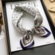 thumbnail image 3 of Qarigey Bufandas de seda para mujer, accesorio multifuncional y elegante, bufanda de satén para mujer, regalo maravilloso de lujo Ropa, zapatos y accesorios Miscelánea azul y blanco, 3 of 6