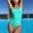 Green, variant on CALAFEBILA Pretty Women One-Piece Swimsuit Long-sleeved beach soccer Seaside Vacation Strapless Summer Mother's Day Printed Bikini