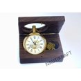 thumbnail image 2 of Vintage Victoria Globe Classic Pocket Watch with Chain and Wooden Box - Timeless Elegance for Men and Women, Gift 46mm, 2 of 4
