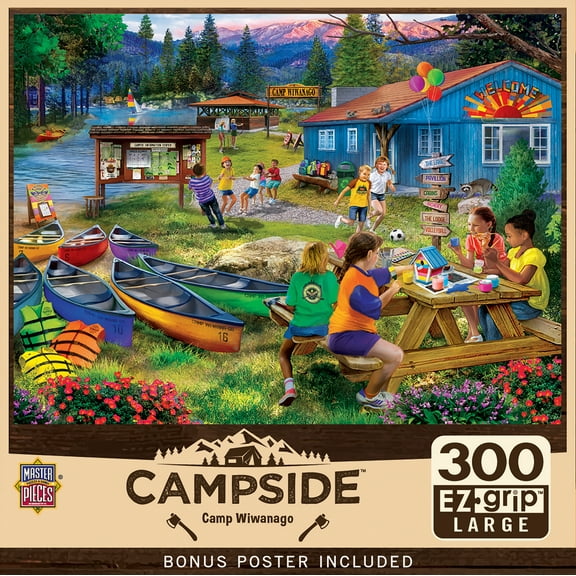 MasterPieces 300 Piece EZ Grip Jigsaw Puzzle - Camp Wiwanago - 18"x24"