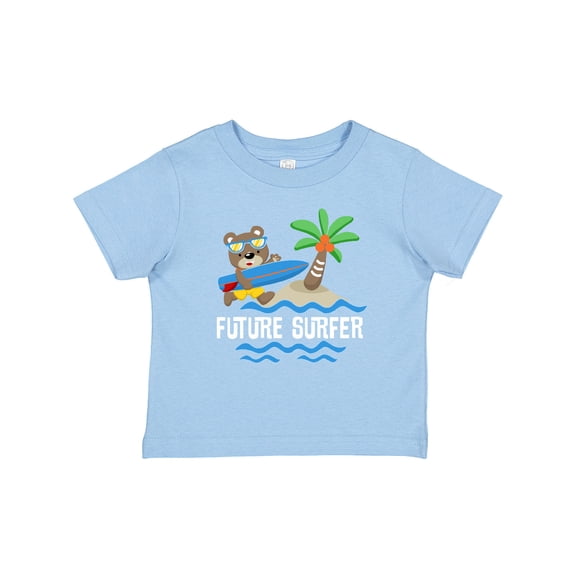 Inktastic Surfing Future Surfer Bear Boys or Girls Baby T-Shirt