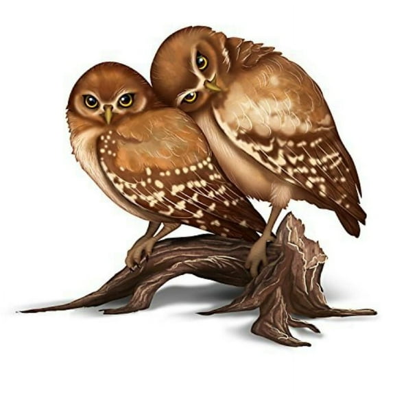 The Hamilton Collection Laura Crawford Williams Nature's Precious Moment Owl Couple Figurine
