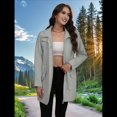 thumbnail image 4 of Chaqueta Impermeable para Mujer, Impermeable, con Capucha, Ligera, Plegable y Cortavientos Gris S, 4 of 10
