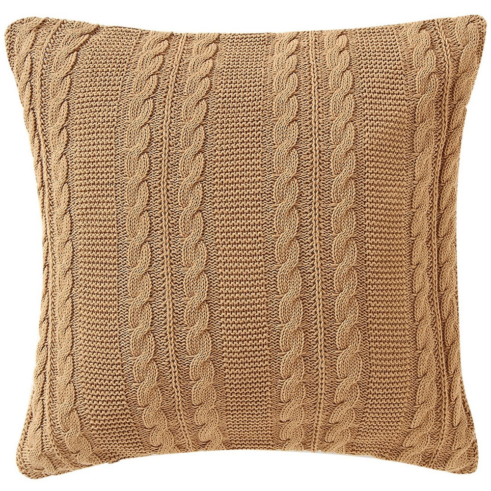 VCNY Home Dublin Cable Knit 18" x 18" Square Decorative Throw Pillow