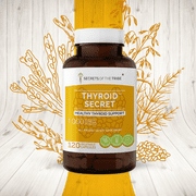Thyroid Secret 120 Capsules, 500 mg, Oatstraw, Horsetail, Broccoli, Echinacea, Ashwagandha, Kelp. Healthy Thyroid Support