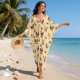 thumbnail image 6 of DISNIMO Rooster Sunflower Print Kaftan Dress for Women V Neck Batwing Sleeve Kaftan Maxi Dresses Lightweight Swimsuit Coverups Plus Size Summer Long Cover up for Bathing Suit, 6 of 7